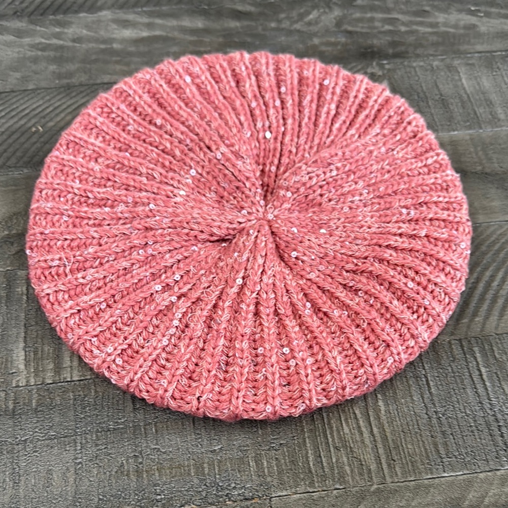 (2 for $10) New York & Company Pink Knit Beret